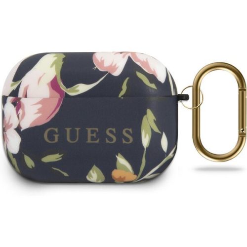 Guess Apple Airpods Pro Floral N.3 szilikon (GUACAPTPUBKFLO3) tok, mintás, fekete