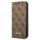 Guess GUBKP14SHG4SHW 4G Vintage Gold Logo iPhone 14 6.1", oldalra nyíló tok, barna