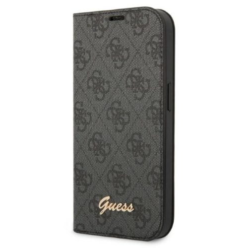 Guess GUBKP14XHG4SHK 4G Vintage Gold Logo iPhone 14 Pro Max 6.7 " oldalra nyíló tok, fekete