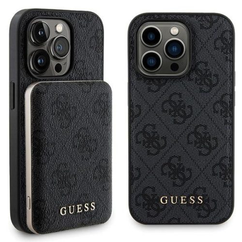 Guess GUBPM5P14L4GEMGK iPhone 14 Pro 6.1" hátlap, tok, + Powerbank 5000mAh MagSafe, fekete