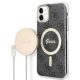 Guess GUBPN61H4EACSK tok+töltő iPhone 11 6,1" MagSafe, hátlap, tok, fekete MagSafe