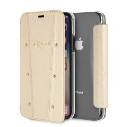   Guess Kaia iPhone X/Xs (GUFLBKPXKAILGO) oldalra nyíló tok, arany