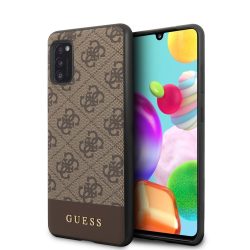   Guess Samsung Galaxy A41 4G Stripe (GUHCA41G4GLBR) hátlap, tok, barna