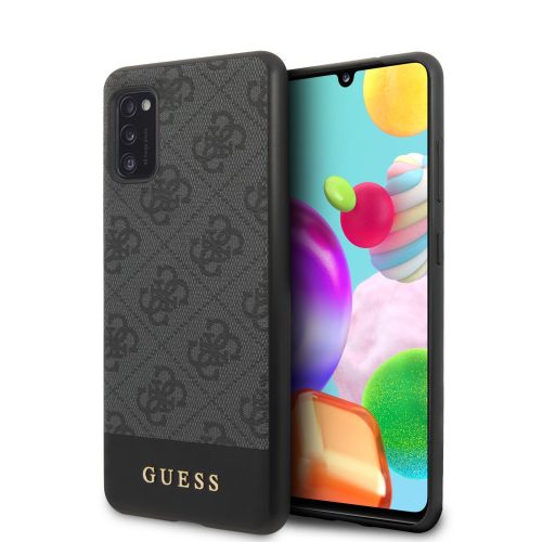 Guess Samsung Galaxy A41 4G Stripe (GUHCA41G4GLGR) hátlap, tok, szürke