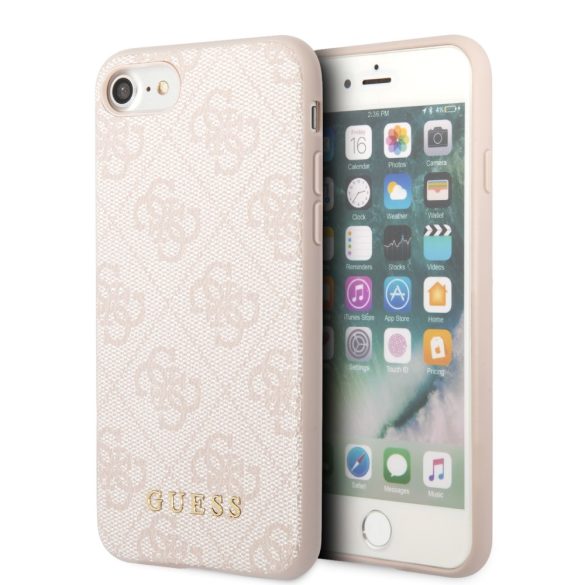 Guess iPhone 7/8/SE (2020/2022) 4G Charms Collection (GUHCI8G4GFPI) hátlap, tok, rozé arany