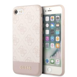   Guess iPhone 7/8/SE (2020/2022) 4G Stripe (GUHCI8G4GLPI) hátlap, tok, rózsaszín