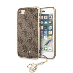   Guess iPhone 7/8 Charms Collection 4G (GUHCI8GF4GBR) hátlap, tok, barna