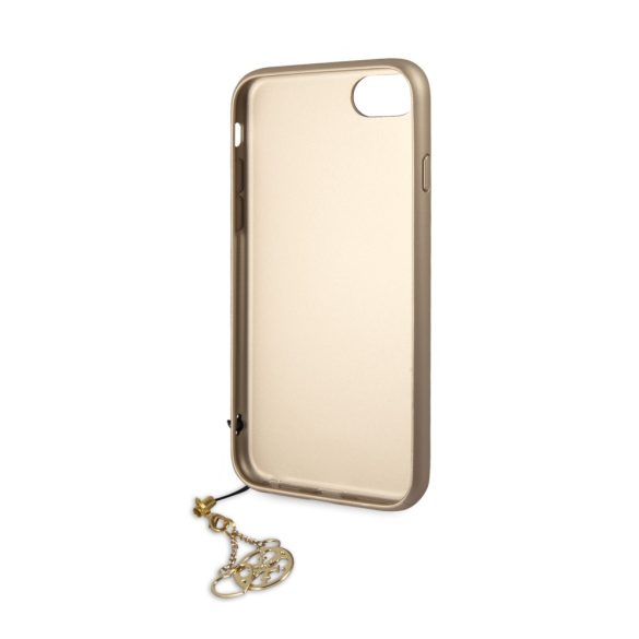 Guess iPhone 7/8 Charms Collection 4G (GUHCI8GF4GGR) hátlap, tok, sötétszürke