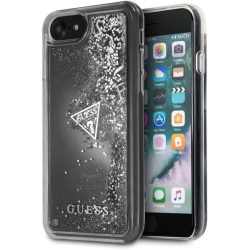   Guess Glitter Hard iPhone 6/6S/7/8/SE (2020) (GUHCI8GLUFLSI) hátlap, tok, ezüst