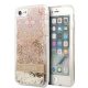 Guess iPhone 7/8/SE (2020/2022) Paisley Liquid Glitter (GUHCI8LFLSD) hátlap, tok, arany