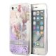 Guess iPhone 7/8/SE 2020/2022 Liquid Glitter Flower (GUHCI8LFLSU) hátlap, tok, lila