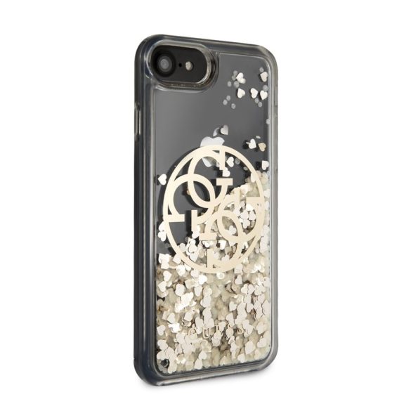 Guess iPhone 7/8/SE (2020) Circle Glitter (GUHCI8LGGITDGO) hátlap, tok, arany