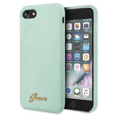 Guess iPhone 7/8/SE (2020) Silicone Vintage (GUHCI8LSLMGGR) hátlap, tok, zöld