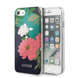   Guess iPhone 7/8/SE (2020) Flower Shiny N.1 (GUHCI8PCUTRFL01) hátlap, tok, mintás, fekete