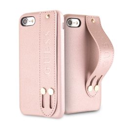   Guess iPhone 7/8 Saffiano Strap (GUHCI8SBSRO) hátlap, tok, rozé arany