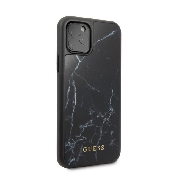 Guess iPhone 11 Pro Marble Case márvány mintás (GUHCN58HYMABK) hátlap, tok, fekete