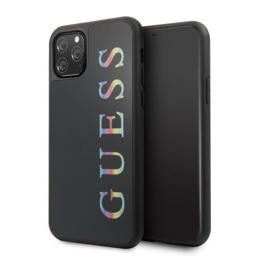 Guess iPhone 11 Pro Multicolor Glitter Cover (GUHCN58LGMLBK) hátlap, tok, fekete