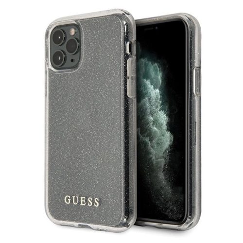 Guess GUHCN58PCGLSI iPhone 11 Pro hátlap, tok Glitter, ezüst