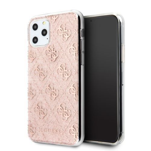 Guess iPhone 11 Pro 4G Glitter Diamond (GUHCN58PCU4GLPI) hátlap, tok, rózsaszín