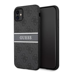   Guess iPhone 11 4G Stripe (GUHCN614GDGR) hátlap, tok, sötétszürke