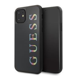   Guess iPhone 11 Multicolor Glitter Cover (GUHCN61LGMLBK) hátlap, tok, fekete