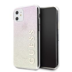   Guess iPhone 11 Glitter Gardient (GUHCN61PCUGLGPI) hátlap, tok, rózsaszín