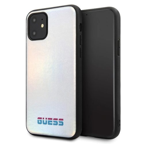 Guess GUHCN65BLD Iridescent iPhone 11 Pro Max, hátlap, tok, ezüst