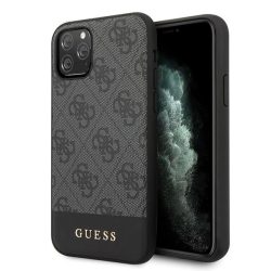   Guess 4G Stripe iPhone 11 Pro Max (GUHCN65G4GLGR) hátlap, tok, szürke