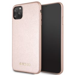   Guess iPhone 11 Pro Max Iridescent (GUHCN65IGLRG) hátlap, tok, rozé arany