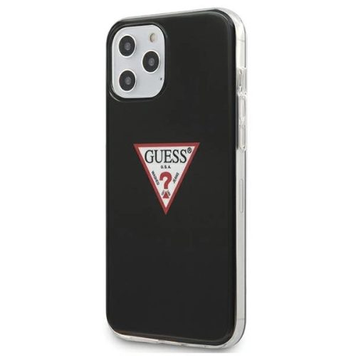 Guess GUHCP12LPCUCTLBK Triangle Collection iPhone 12 Pro Max 6,7", hátlap, tok, fekete