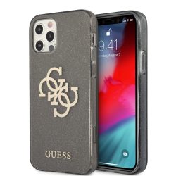   Guess iPhone 12/12 Pro 4G Full Glitter (GUHCP12MPCUGL4GBK) hátlap, tok, fekete