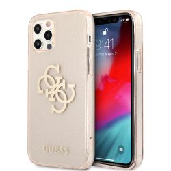   Guess iPhone 12/12 Pro 4G Full Glitter (GUHCP12MPCUGL4GGO) hátlap, tok, arany