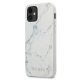 Guess GUHCP12SPCUMAWH Marble iPhone 12 mini 5,4", hátlap, tok, fehér