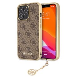   Guess iPhone 13 Pro 4G Charms Collection (GUHCP13LGF4GBR) hátlap, tok, barna