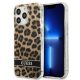 Guess GUHCP13LHSLEOW iPhone 13 Pro/13 6.1" hátlap, tok Leopard, barna