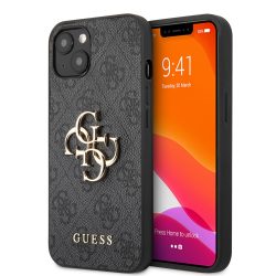   Guess iPhone 13 4G Metal Logo (GUHCP13M4GMGGR) hátlap, tok, sötétszürke