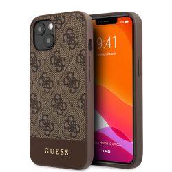   Guess iPhone 13 4G Stripe (GUHCP13MG4GLBR) hátlap, tok, barna