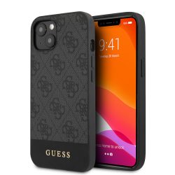   Guess iPhone 13 4G Stripe (GUHCP13MG4GLGR) hátlap, tok, sötétszürke