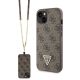 Guess GUHCP13MP4TDSCPW hátlap, tok iPhone 13 Crossbody 4G Metal Logo, barna