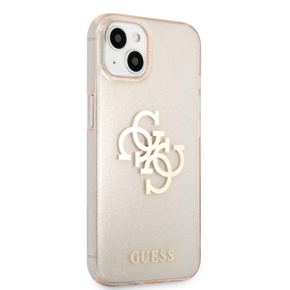 Guess iPhone 13 Big 4G Full Glitter (GUHCP13MPCUGL4GGO) hátlap, tok, arany