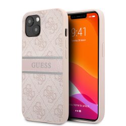   Guess iPhone 13 Mini 4G Printed Stripe (GUHCP13S4GDPI) oldalra nyíló tok, rózsaszín