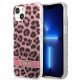 Guess GUHCP13SHSLEOP Leopárd iPhone 13 mini 5.4", hátlap, tok, rózsaszín