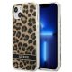 Guess GUHCP13SHSLOW iPhone 13 mini 5.4" hátlap, tok Leopard, barna