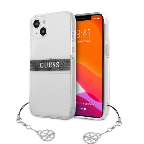 Guess iPhone 13 Mini 4G Charms (GUHCP13SKB4GGR) hátlap, tok, átlátszó