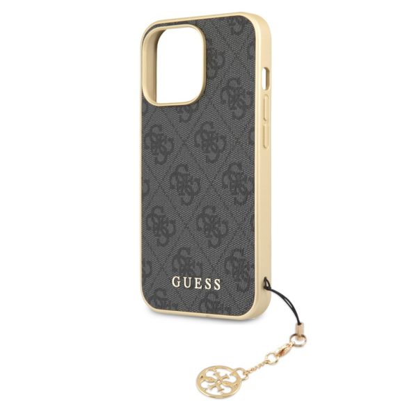 Guess iPhone 13 Pro Max 4G Charms Collection (GUHCP13XGF4GGR) hátlap, tok, szürke