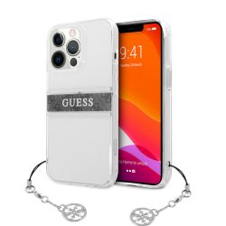   Guess iPhone 13 Pro Max 4G Charms (GUHCP13XKB4GGR) hátlap, tok, átlátszó