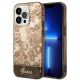 Guess GUHCP14LHGPLHC iPhone 14 Pro 6.1" hátlap, tok Porcelain Collection, barna