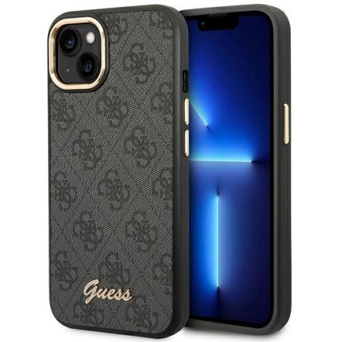 Guess GUHCP14MHG4SHK iPhone 14 Plus 6.7 " hátlap, tok 4G Vintage Gold Logo, fekete