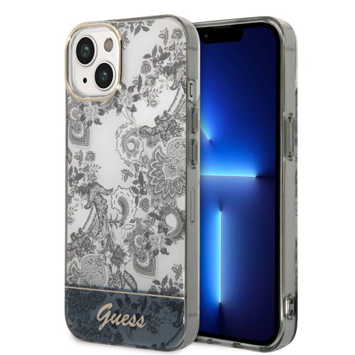 Guess iPhone 14 Plus Toile De Jouy (GUHCP14MHGPLHG) hátlap, tok, szürke