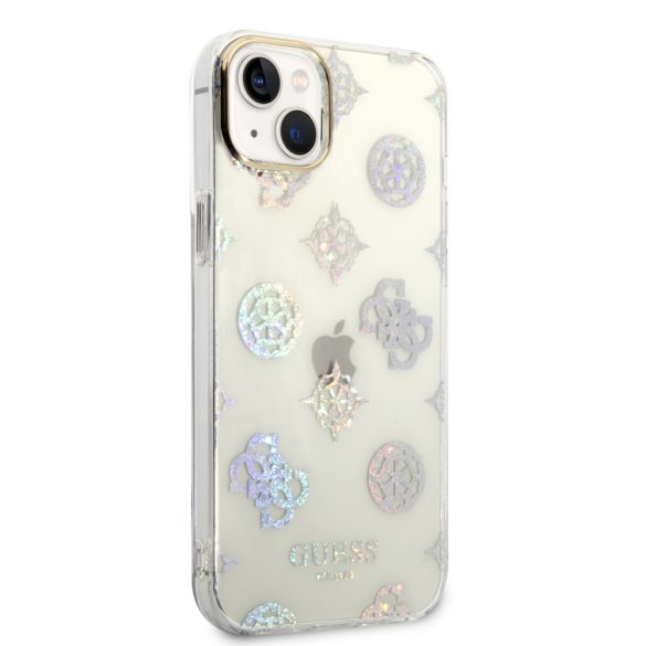 Guess iPhone 14 Plus Peony Glitter (GUHCP14MHTPPTH) hátlap, tok, átlátszó